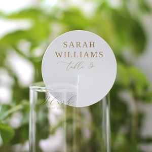 Champagne Place Card Template, Round Place Cards, Circle Seating Cards, Wedding Name Card, Circle Name Cards, Templett, #B70