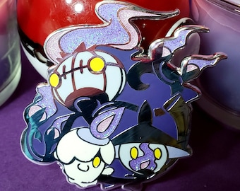 Chandelier Family - Ghost Poke Enamel Pin
