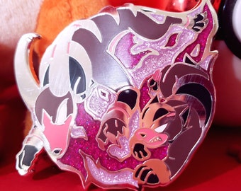 Fire Hound Family - Poke Enamel Pin