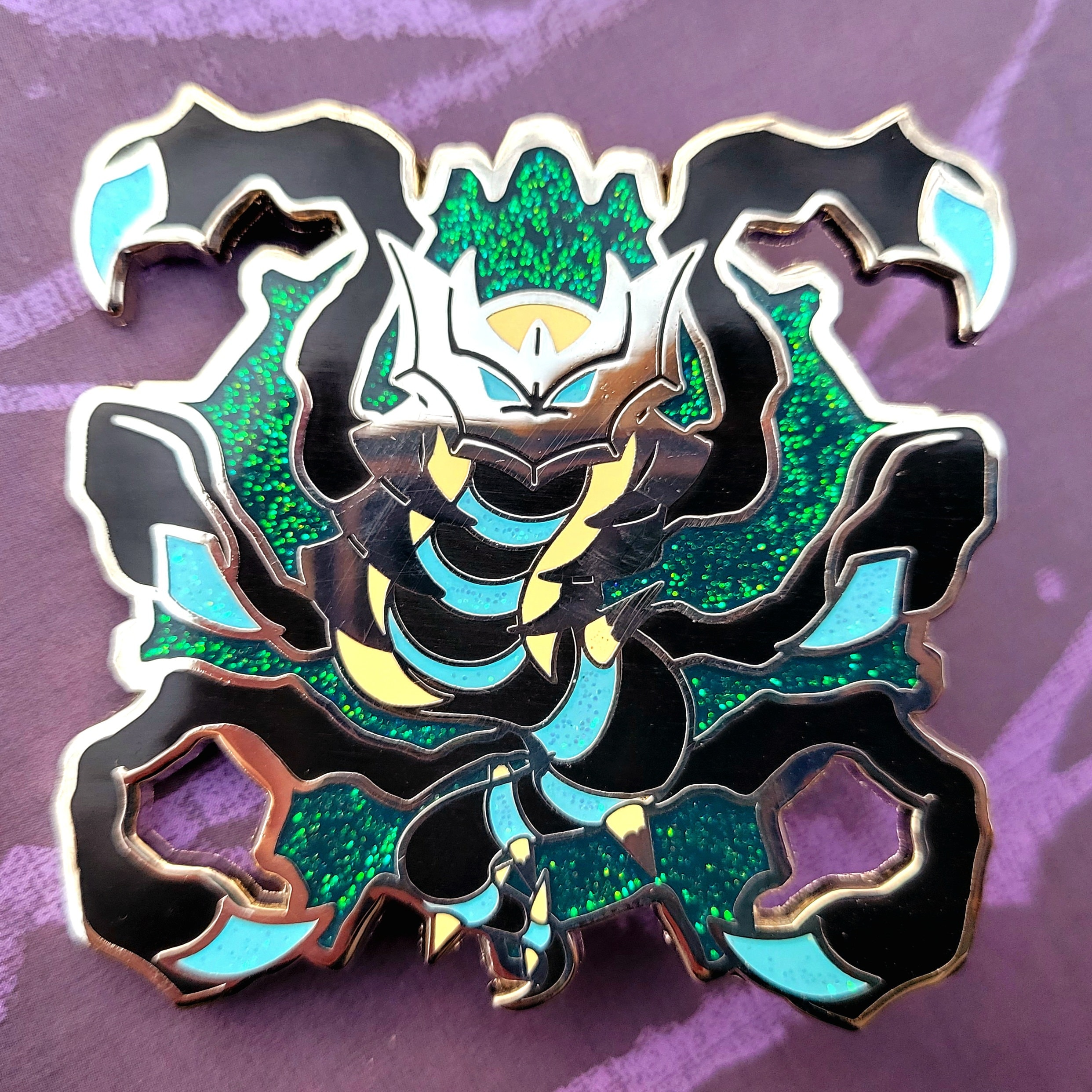 Pokemon Giratina Origin Forme Enamel Pin Glitter Shiny 