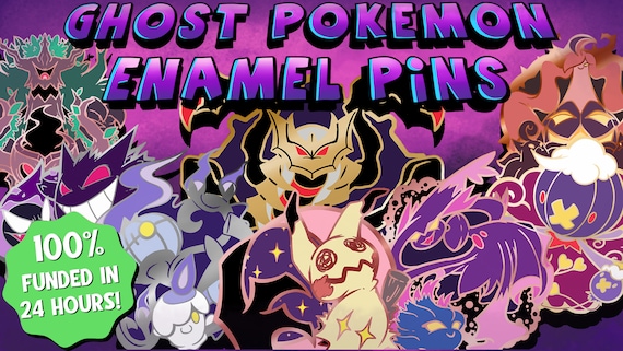 Pokemon - Spooky Pokemon Enamel Pin 4-Pack
