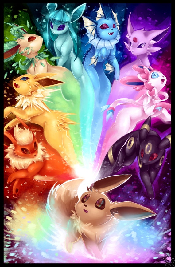 Pokemon Eeveelutions Print - Familytree