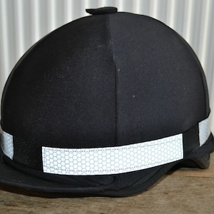 Hi Viz Vis Visibility Reflective FLUORESCENT Riding Helmet HAT BAND Huge Range Of Colours One Size