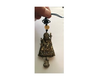 Very Rare and Beautifully Hand Crafted Chinese 19th Century SILVER "Shou Lau" Ornament.