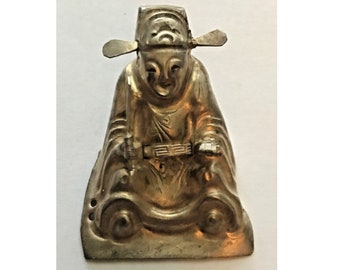 Very Rare and Beautifully Hand Crafted Chinese 19th Century SILVER "Shou Lau" Ornament #3