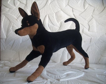 miniature doberman pinscher stuffed animal