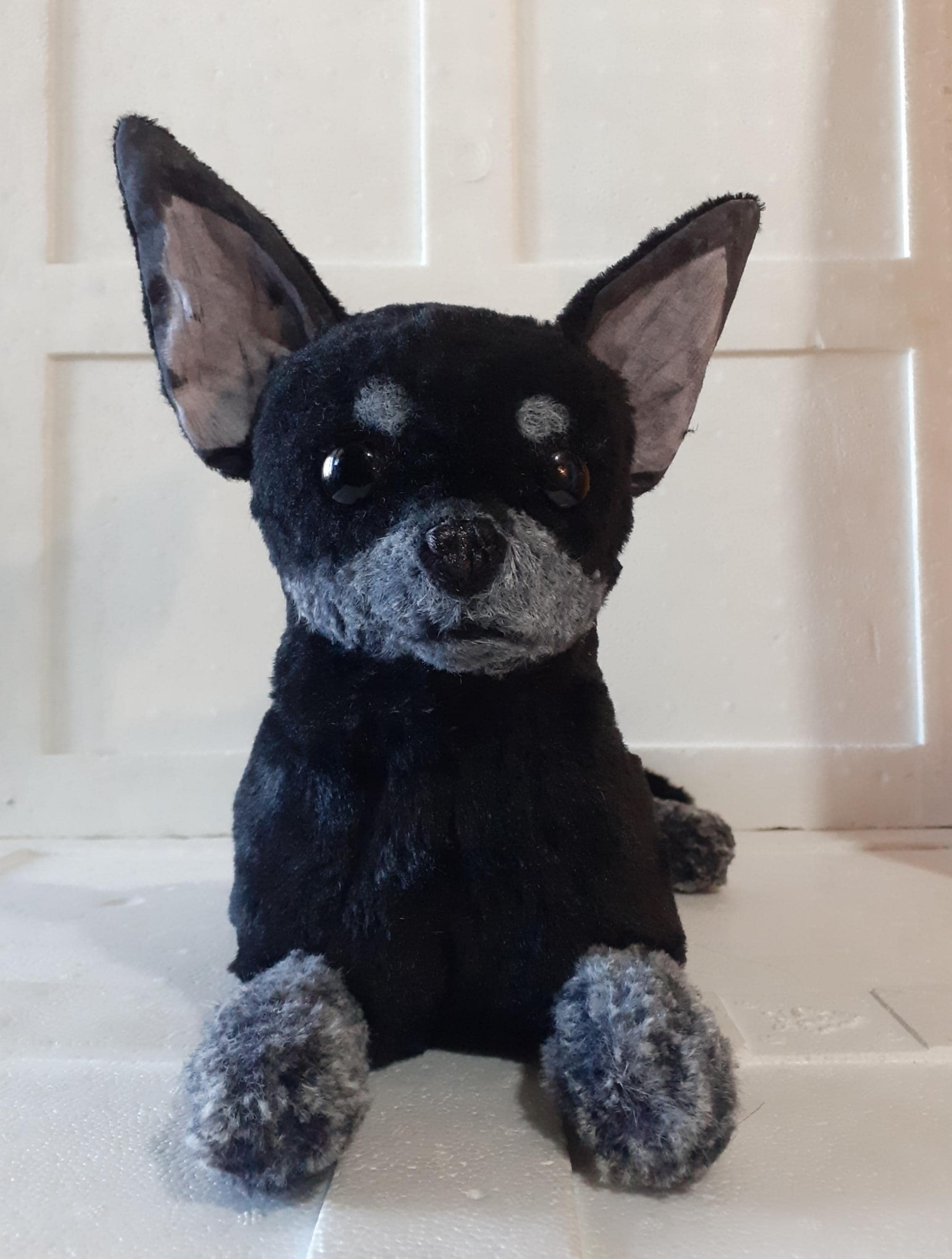ハンドメイド* ぬいぐるみ*チワワ*犬*ブラック ぬいぐるみの犬 黒チワワ - Etsy 日本