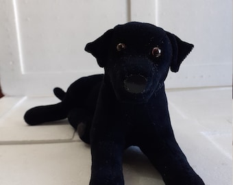 Peluche chien Labrador noir