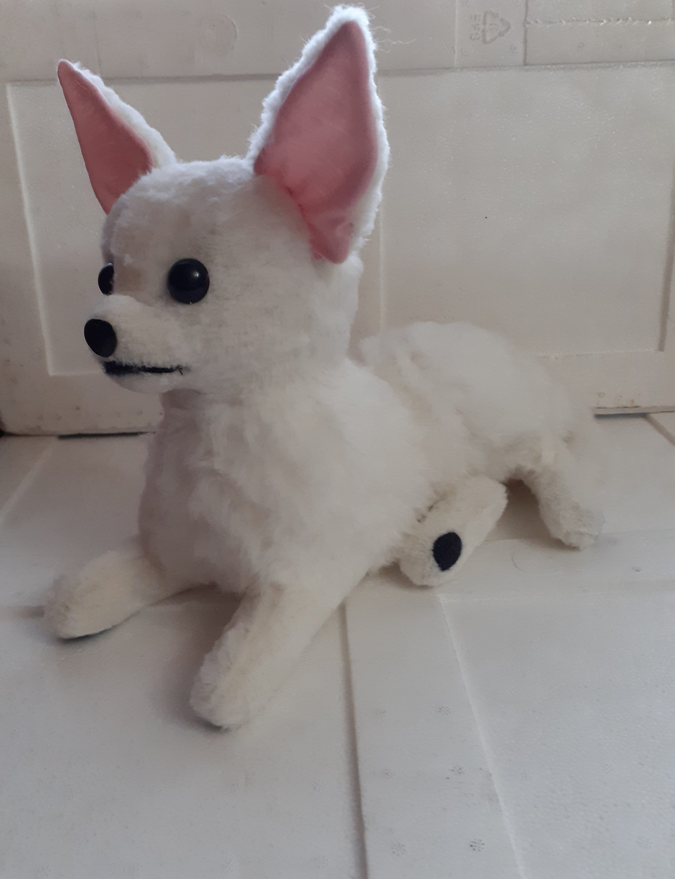 White chihuahua plush top