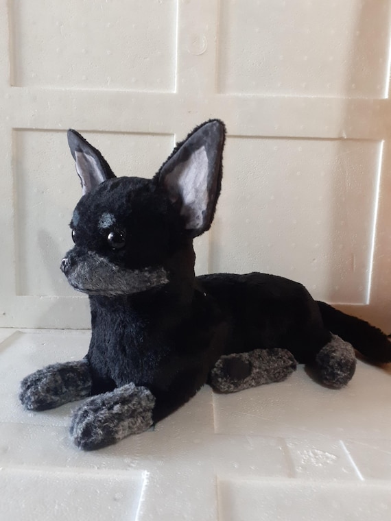 黒または白のチワワのぬいぐるみペットの置物 - Etsy 日本