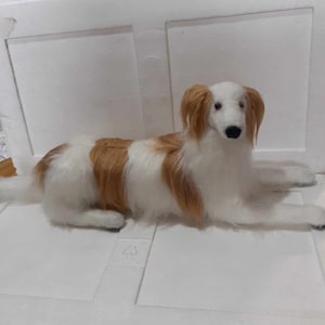 Peluche chien Lévrier russe Barzoï Chien-loup russe