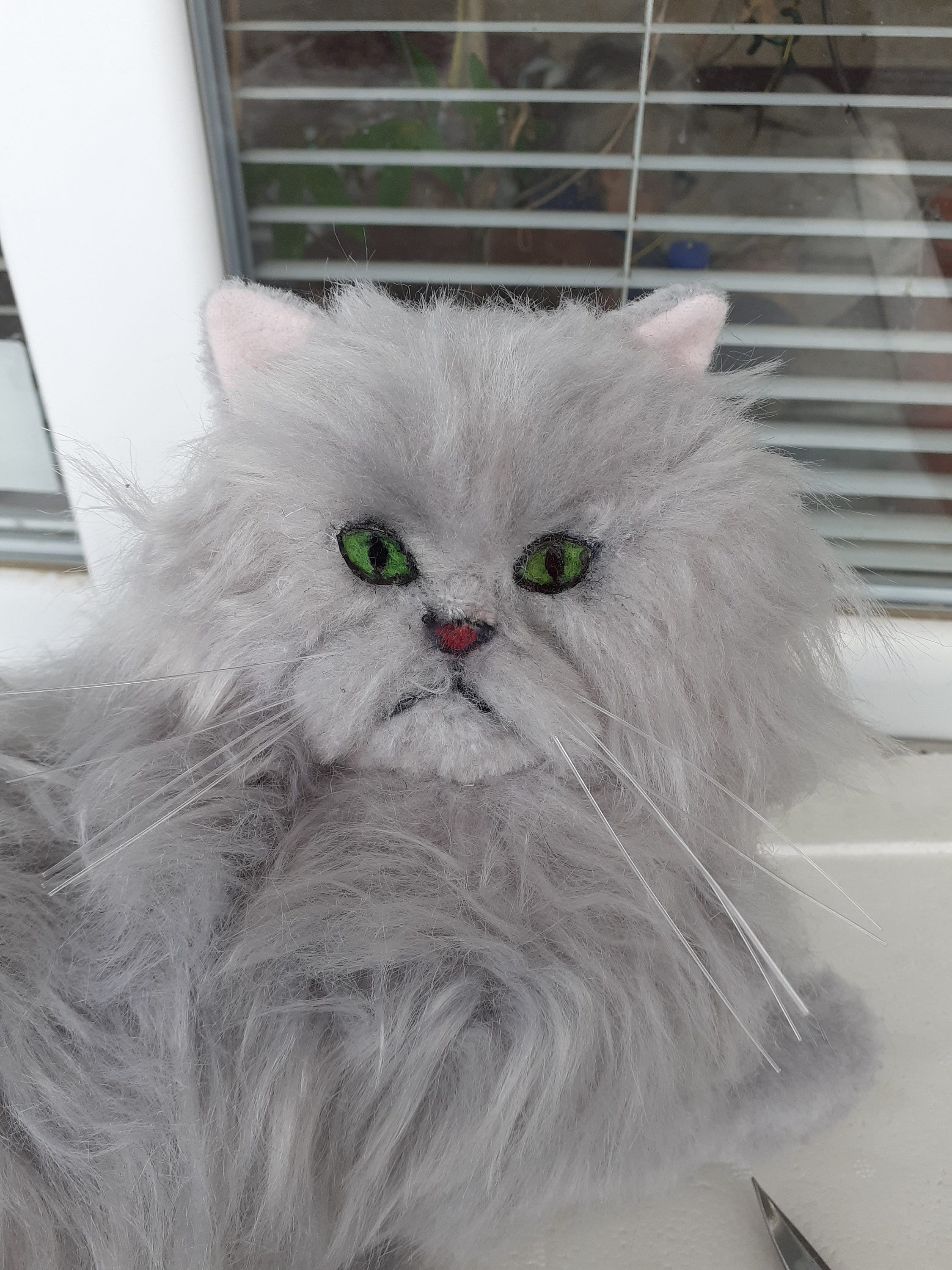 Cat, Persian Gray, 12 inches, 30cm, Plush Toy, Soft Toy, Stuffed Animal 3433