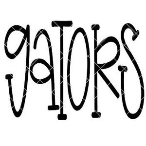 Gators - fun design with & without a frame - SVG/DXF/PNG file for cutting machines and sublimation - gators cut design -team design