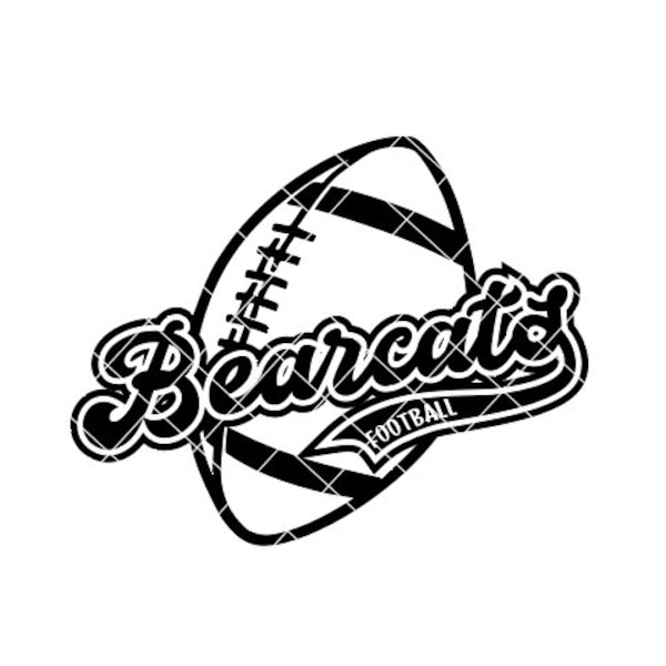 Bearcats Football Retro Script Regular and Distressed - SVG/DXF/PNG file for cutting machines and sublimation