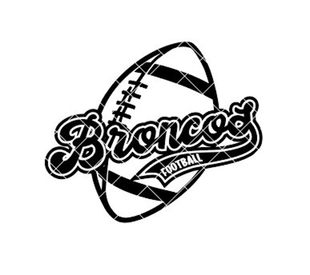 broncos football retro script regular and distressed - svg/dxf/png