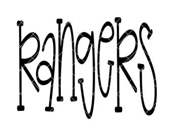 Rangers - design divertente e vivace con e senza cornice - file SVG/DXF/PNG per macchine da taglio e sublimazione