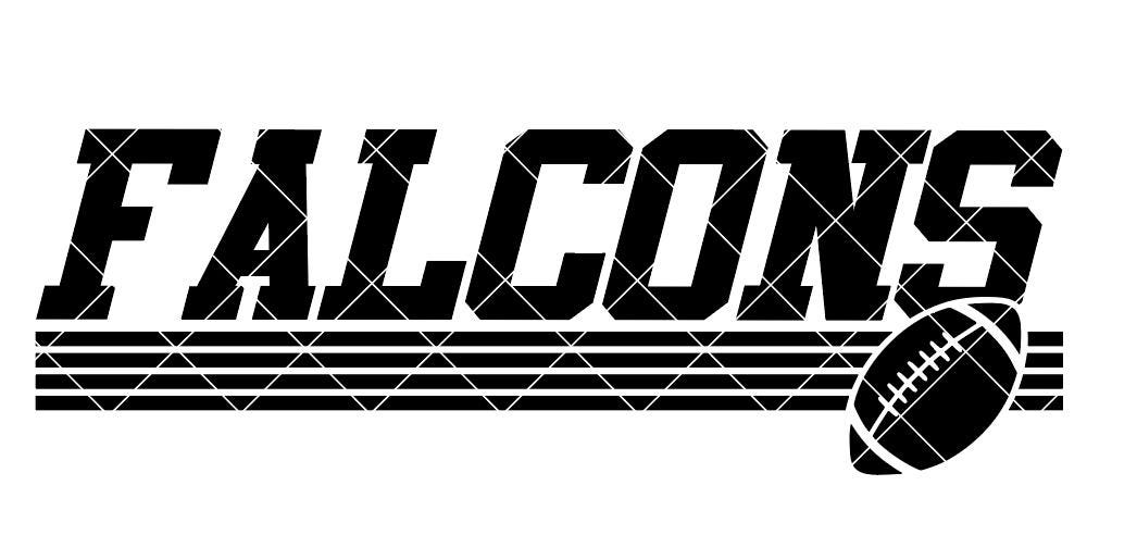 Falcons Football Design - SVG/DXF/PNG File for Cutting Machines ...