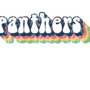 Panthers - Style années 70 - Fichiers SVG/DXF/PNG pour machines de découpe