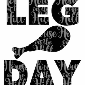 Leg Day - SVG, DXF files for vinyl cutting machines