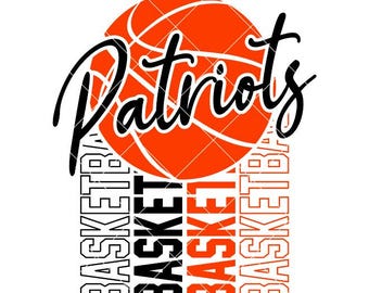 Patriots Basketball - SVG/DXF/PNG file for cutting machines and sublimation - Customize in school/team colors or mascot