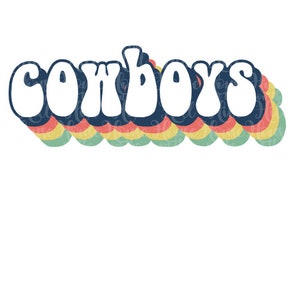 Cowboys - Style années 70 - Fichiers SVG/DXF/PNG pour machines de découpe