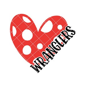Polka-dotted Heart with Wranglers - SVG/DXF/PNG file for cutting machines and sublimation