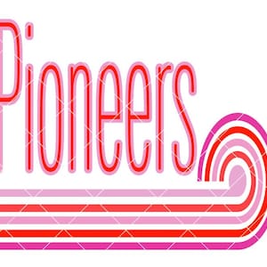 Pioneers Retro Style Lines - SVG/PNG file for cutting machines & sublimation -Team design -Custom Team/Color Design -Retro Sports Design