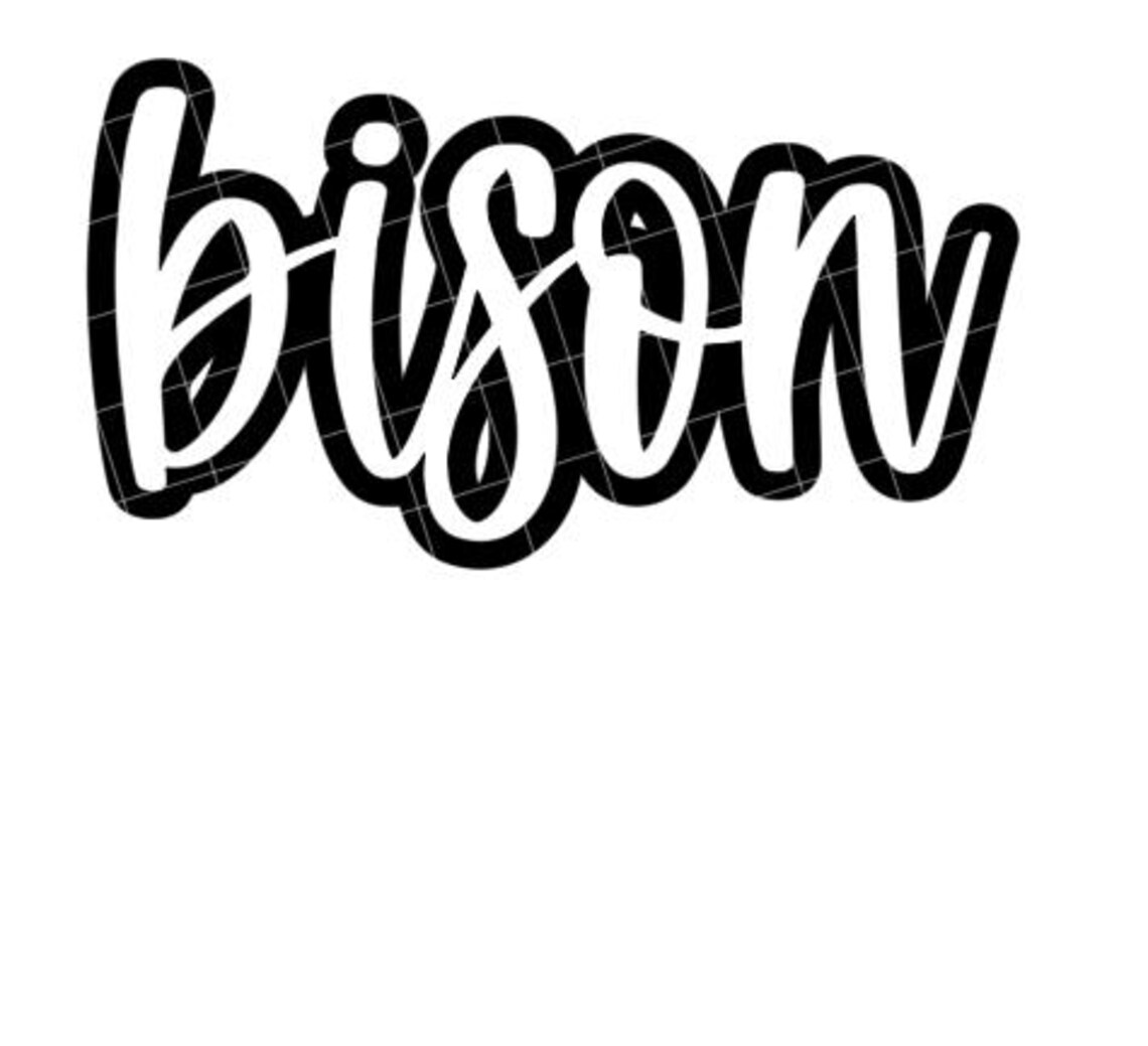 Bison With Outline - SVG/DXF/PNG File for Cutting Machines or ...