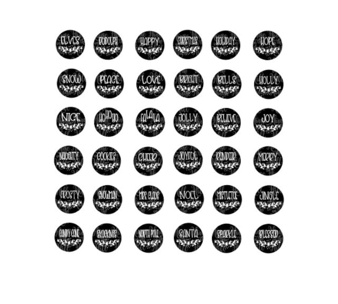 Christmas Ornament Words Bundle SVG/DXF/PNG Files for Etsy UK