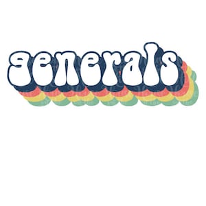 Generals - Style années 70 - Fichiers SVG/DXF/PNG pour machines de découpe
