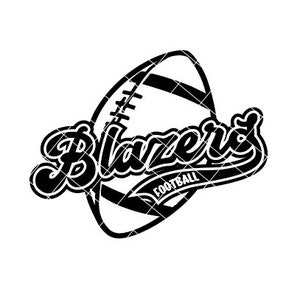 Blazers Football Retro Script Regular and Distressed - SVG/DXF/PNG file for cutting machines and sublimation