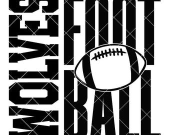 Wölfe Fußball - SVG / DXF / PNG-Datei für Schneidmaschinen und Sublimation - Individuell für Ihre Schule/Mannschaft - Fußballdesign