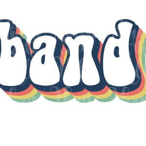 Retro Band - SVG/DXF/PNG files for cutting machines