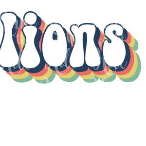 Lions - Style années 70 - Fichiers SVG/DXF/PNG pour machines de découpe