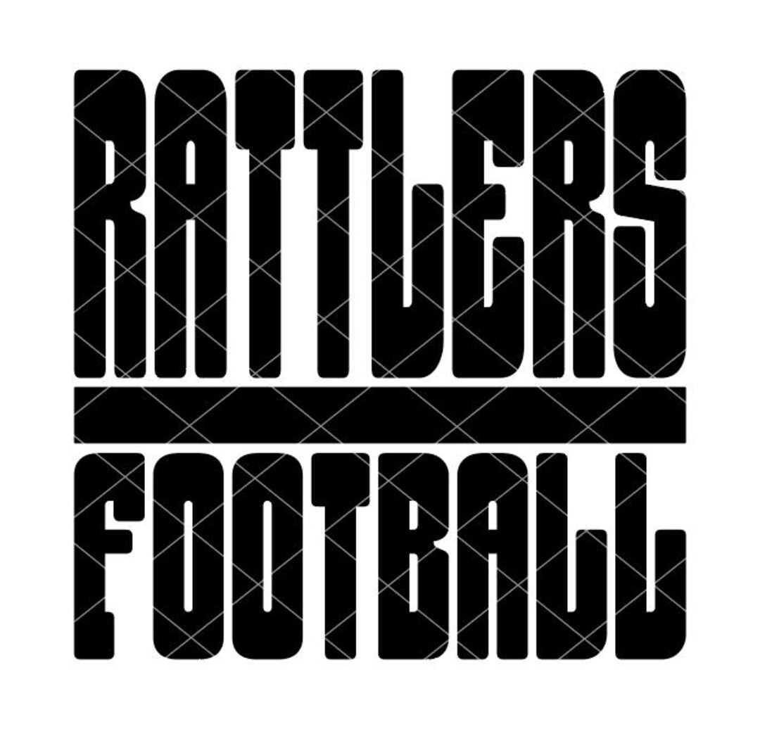 Rattlers Football Design With Line - SVG/DXF/PNG File for Cutting ...