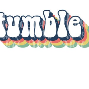 Tumble - Style années 70 - Fichiers SVG/DXF/PNG pour machines de découpe