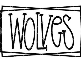 Wolves SVG, Fun School Spirit Mascot Design