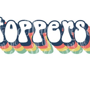Toppers - Style années 70 - Fichiers SVG/DXF/PNG pour machines de découpe