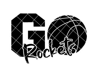 Go Rockets Basketball - SVG/DXF/PNG file for cutting machines and sublimation