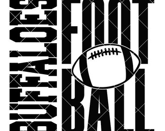 Fútbol americano de los Buffaloes - Archivo SVG/DXF/PNG para máquinas de corte y sublimación - Personalizable para tu escuela/equipo - Diseño de fútbol americano