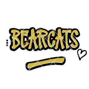 Bearcats - with Dots and Underline - Customized with your school or team colors or team name or mascot before purchase - SVG/DXF/PNG files