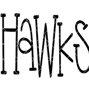 Hawks - fun design with & without a frame - SVG/DXF/PNG file for cutting machines and sublimation  - hawks cut design - team design