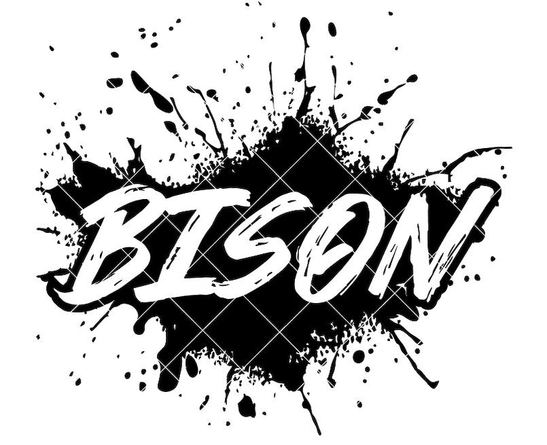 Bison Paint Splatter Design - SVG/DXF/PNG File for Cutting Machines and ...