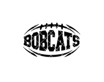 Bobcats Football SVG, School Spirit Mascot Design