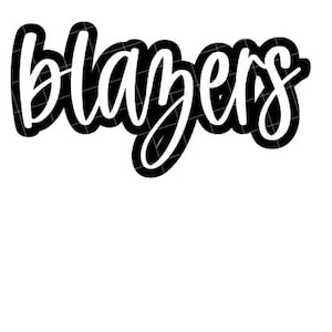 Blazers with Outline - SVG/DXF/PNG file for cutting machines or sublimation - Customizable in team/school colors or mascot