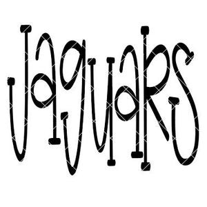 Jaguars - fun design with & without a frame - SVG/DXF/PNG file for cutting machines and sublimation - jaguars cut design - team design