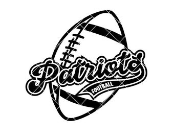 Patriots Football Retro Script Regular and Distressed - SVG/DXF/PNG file for cutting machines and sublimation