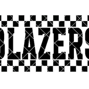 チェッカーボードの背景のブレザー - カッティングマシンと昇華用の SVG/DXF/PNG ファイル