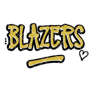 Blazers - with Dots and Underline - Customized with your school or team colors or team name or mascot before purchase - SVG/DXF/PNG files