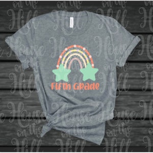 Fifth Grade Rainbow - SVG/DXF/PNG files for cutting machines
